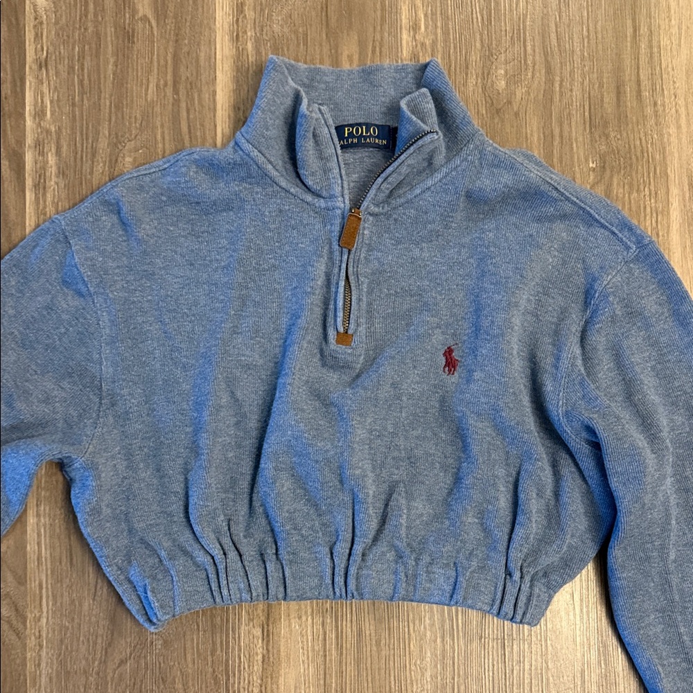 Polo by Ralph Lauren Heather Blue Cropped Pullover